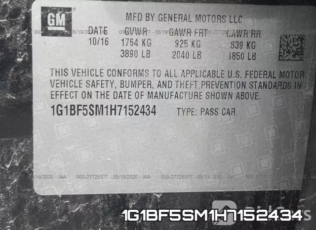 1G1BF5SM1H7152434 фото 10