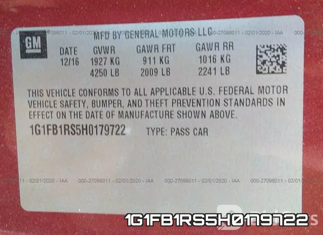 1G1FB1RS5H0179722 фото 10