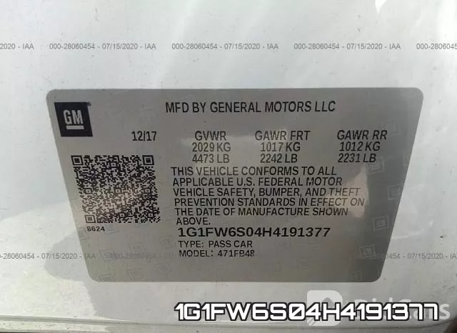 1G1FW6S04H4191377 фото 10