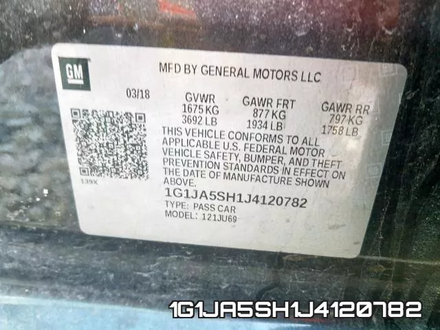1G1JA5SH1J4120782 фото 2