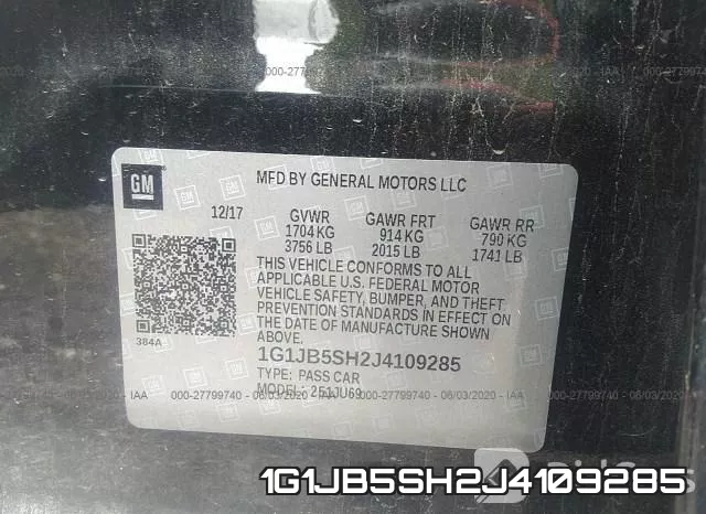 1G1JB5SH2J4109285 фото 10