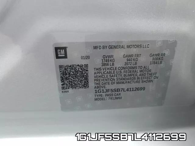 1G1JF5SB7L4112699 фото 2