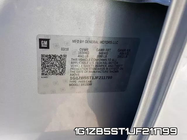 1G1ZB5ST1JF211799 фото 2