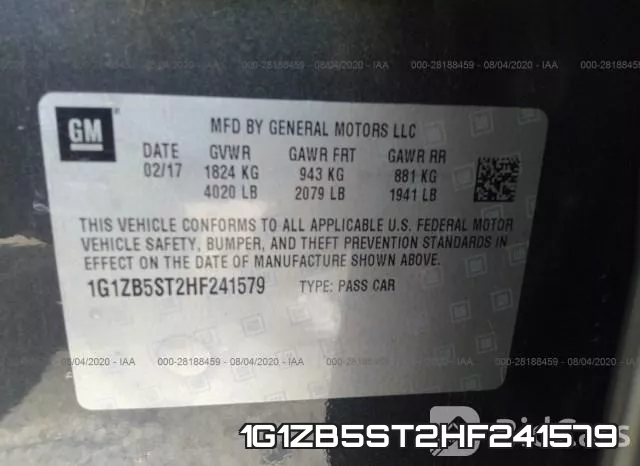 1G1ZB5ST2HF241579 фото 10