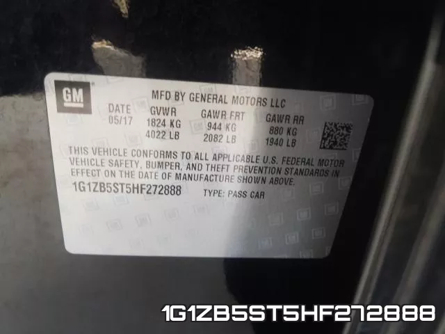1G1ZB5ST5HF272888 фото 2