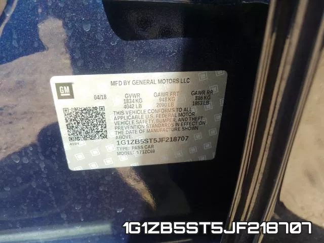 1G1ZB5ST5JF218707 фото 2