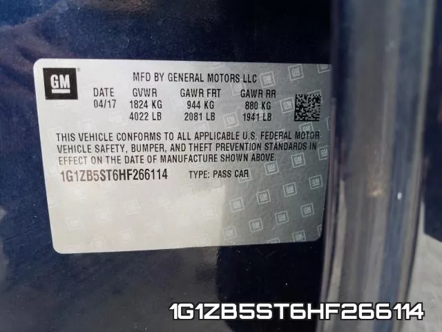 1G1ZB5ST6HF266114 фото 2