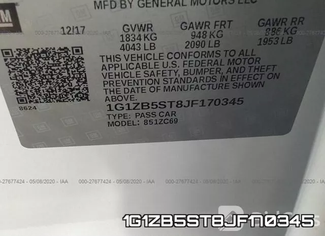 1G1ZB5ST8JF170345 фото 10