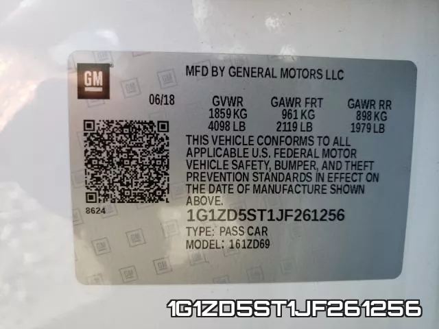 1G1ZD5ST1JF261256 фото 2