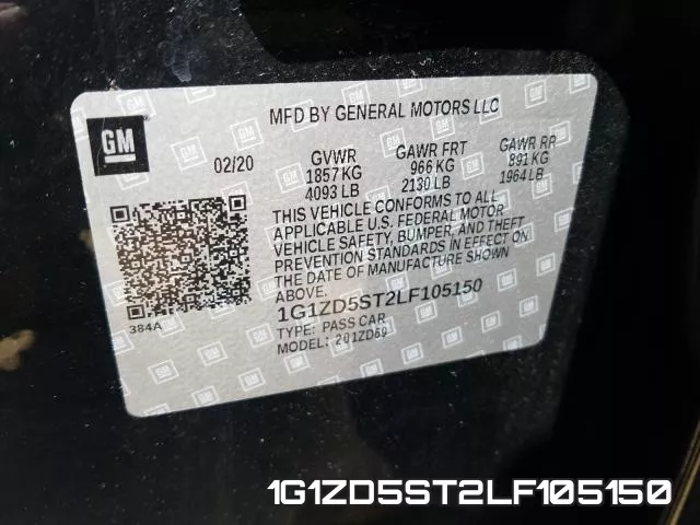 1G1ZD5ST2LF105150 фото 2