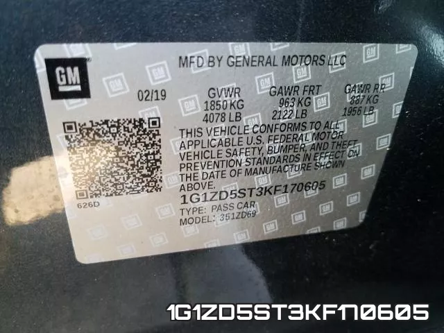 1G1ZD5ST3KF170605 фото 2