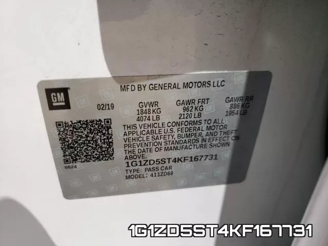 1G1ZD5ST4KF167731 фото 2