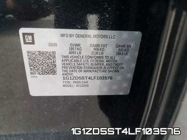 1G1ZD5ST4LF103576 фото 2