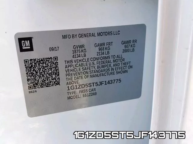 1G1ZD5ST5JF143775 фото 2