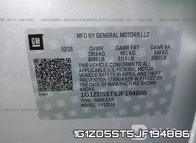 1G1ZD5ST5JF194886 фото 10