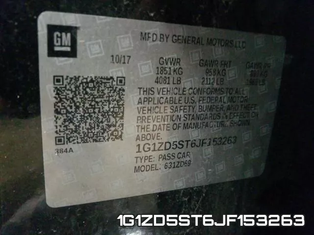 1G1ZD5ST6JF153263 фото 2