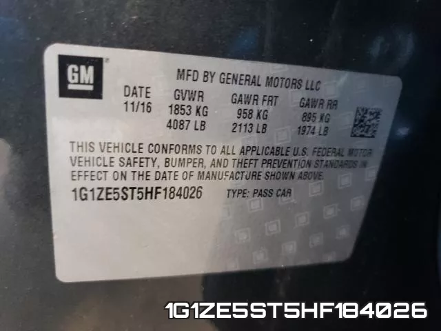 1G1ZE5ST5HF184026 фото 2