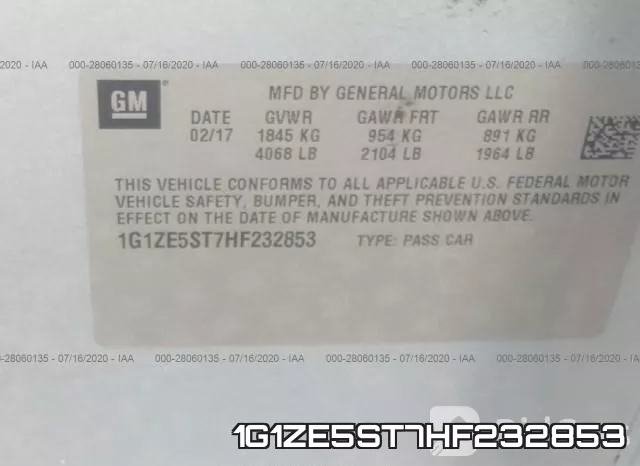 1G1ZE5ST7HF232853 фото 10