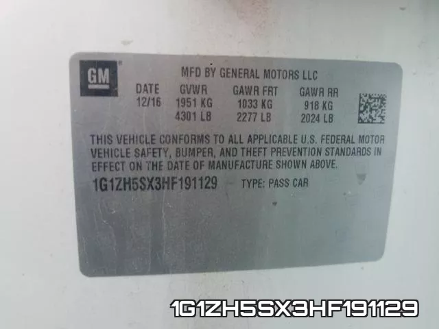 1G1ZH5SX3HF191129 фото 2