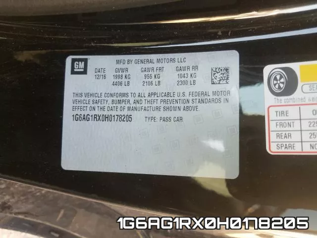 1G6AG1RX0H0178205 фото 2