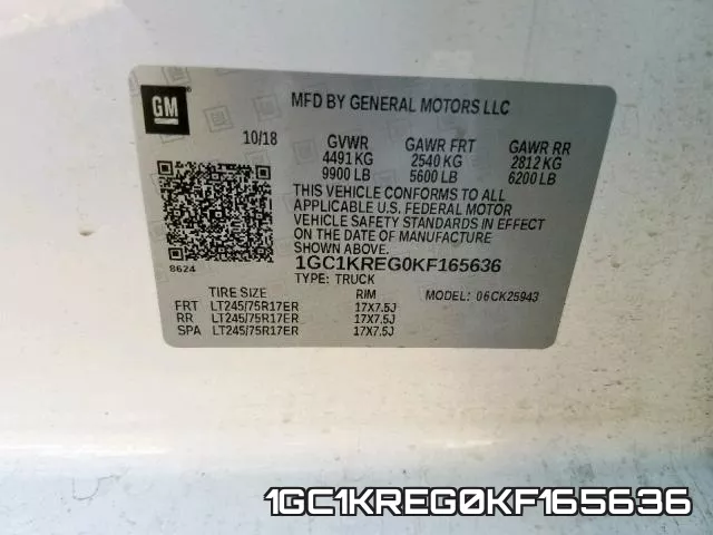 1GC1KREG0KF165636 фото 2
