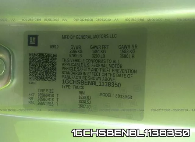 1GCHSBEN8L1138350 фото 10