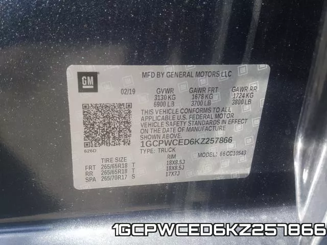 1GCPWCED6KZ257866 фото 2