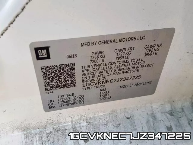 1GCVKNEC7JZ347225 фото 2