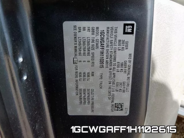 1GCWGAFF1H1102615 фото 2