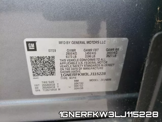 1GNERFKW3LJ115228 фото 2