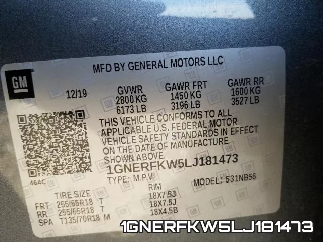 1GNERFKW5LJ181473 фото 2