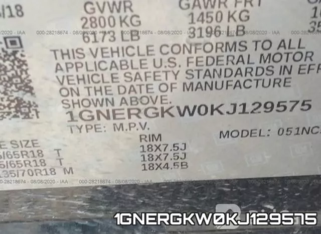 1GNERGKW0KJ129575 фото 10