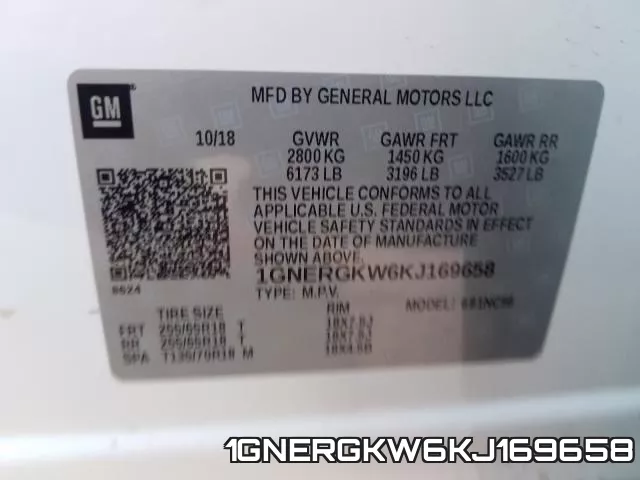 1GNERGKW6KJ169658 фото 2