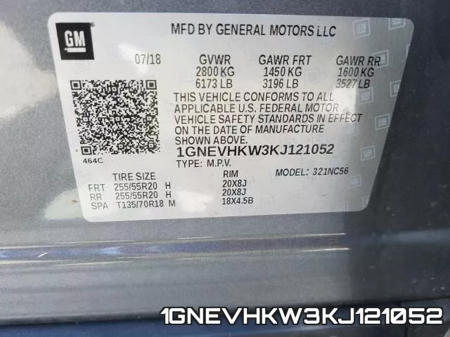 1GNEVHKW3KJ121052 фото 2