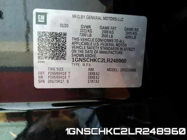 1GNSCHKC2LR248960 фото 2