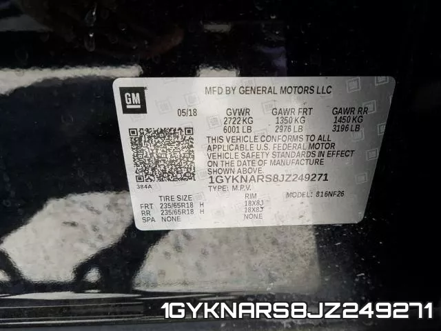 1GYKNARS8JZ249271 фото 2