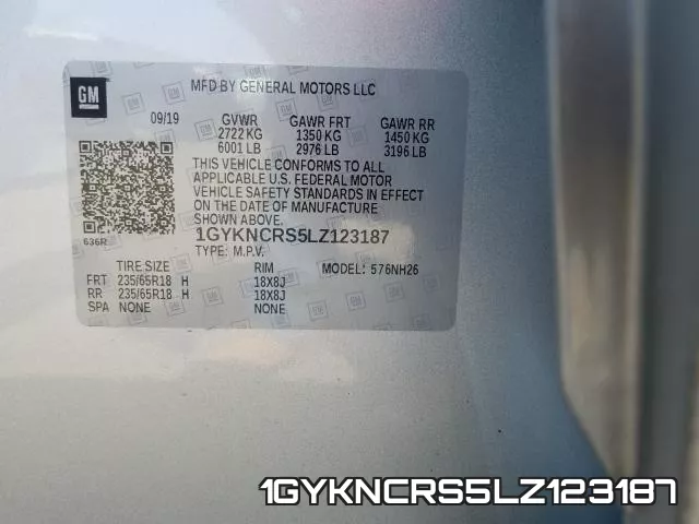 1GYKNCRS5LZ123187 фото 2