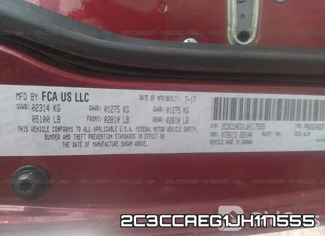 2C3CCAEG1JH117555 фото 10