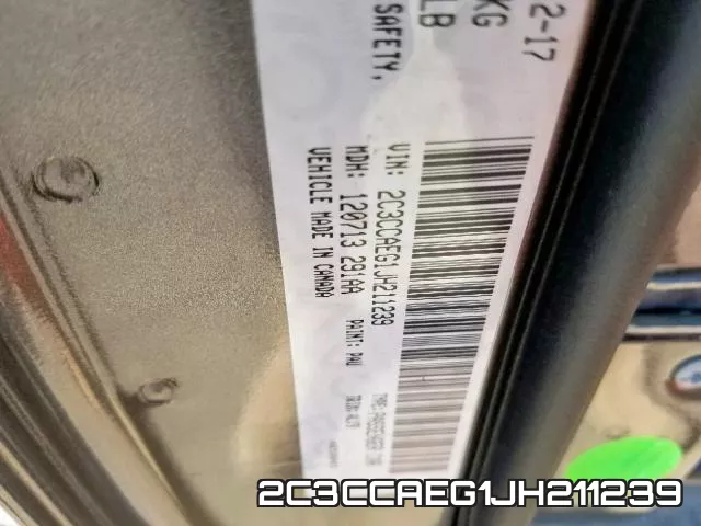 2C3CCAEG1JH211239 фото 2
