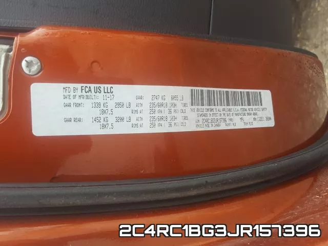 2C4RC1BG3JR157396 фото 2