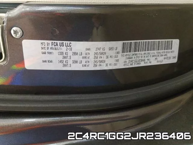 2C4RC1GG2JR236406 фото 2