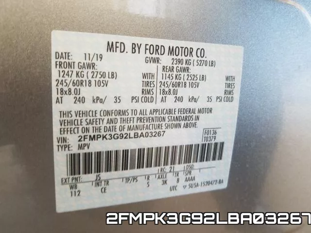 2FMPK3G92LBA03267 фото 2