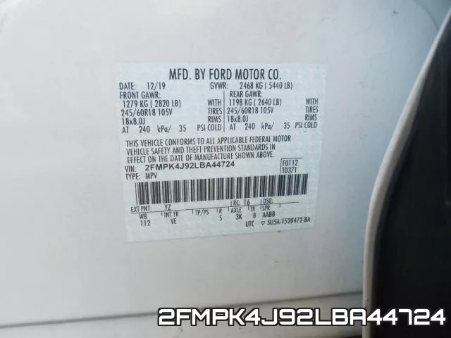 2FMPK4J92LBA44724 фото 2