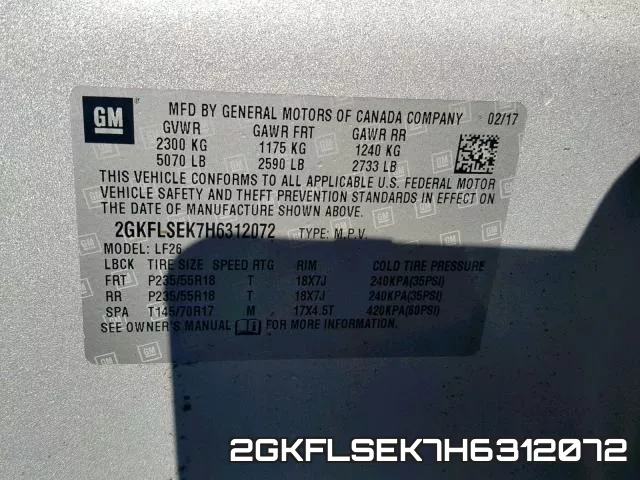 2GKFLSEK7H6312072 фото 2