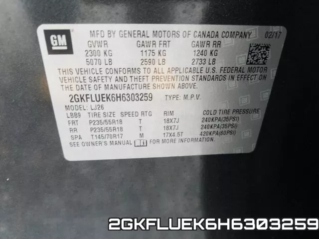 2GKFLUEK6H6303259 фото 2