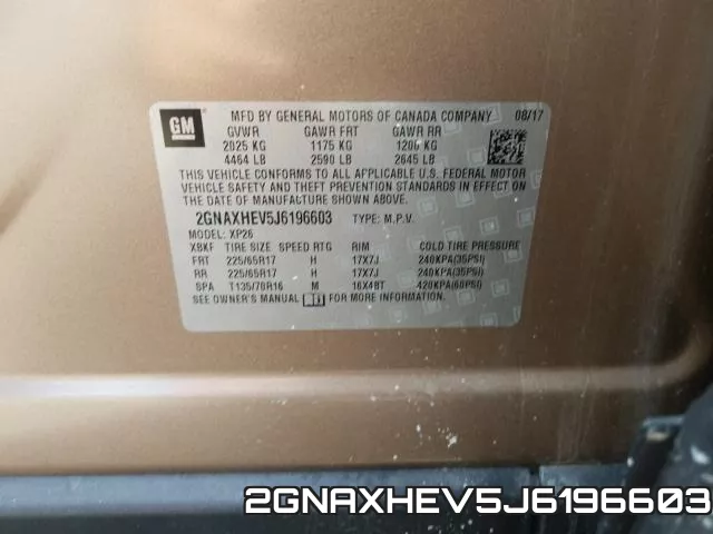2GNAXHEV5J6196603 фото 2
