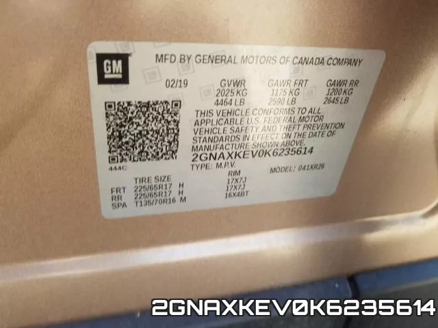 2GNAXKEV0K6235614 фото 2