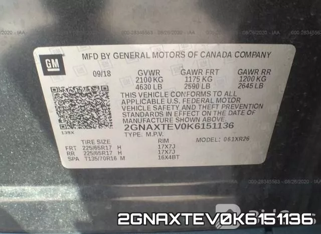 2GNAXTEV0K6151136 фото 10