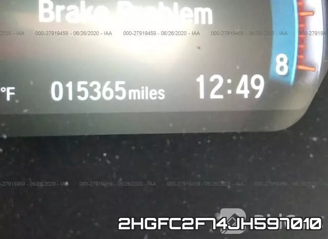 2HGFC2F74JH597010 фото 8