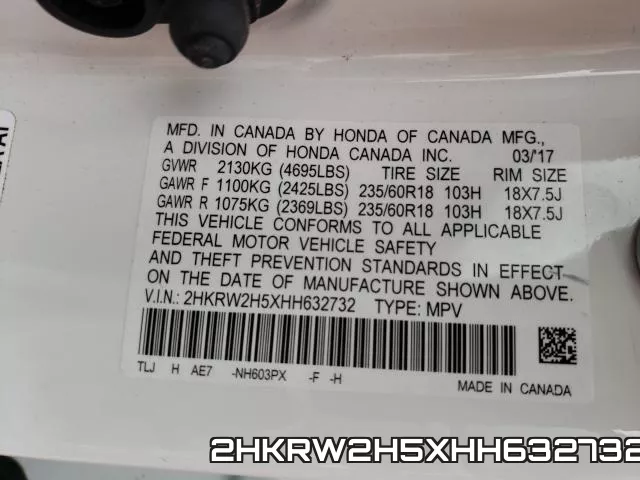 2HKRW2H5XHH632732 фото 2